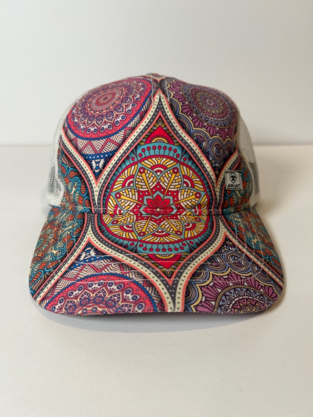 Ariat Multicolor Mandala Mesh Cap with Cream Back /women’s trucker hat
